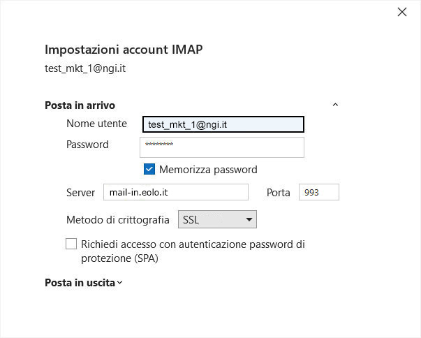 configurare email outlook