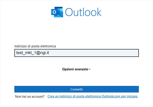 configurare email outlook