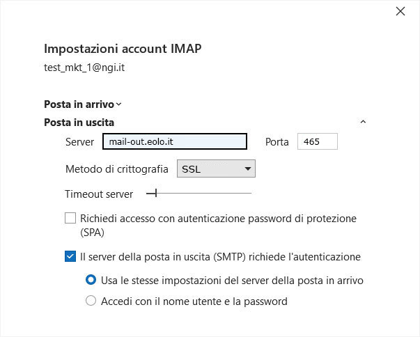 configurare email outlook