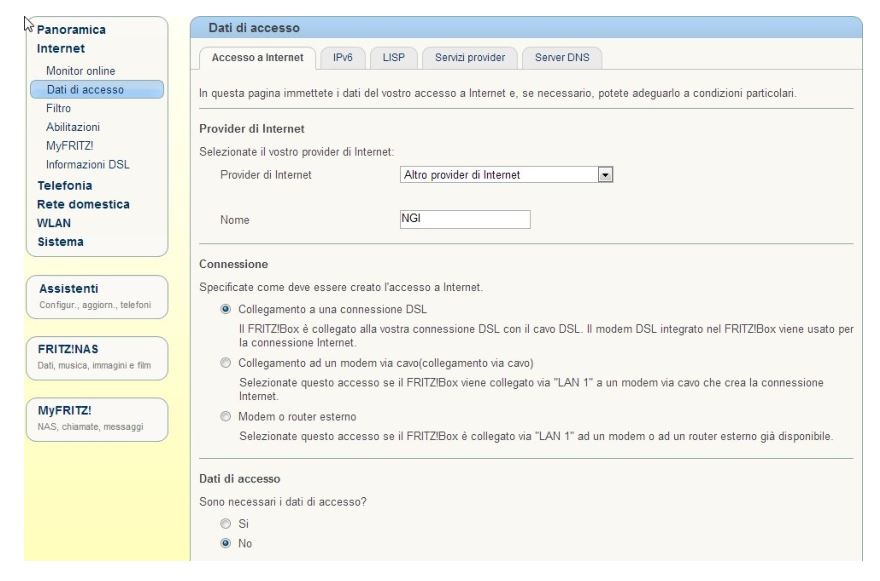 EOLO formula ADSL Ethernet IP